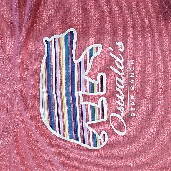 Oswald's Bear Ranch Women's XL Pink 3/4 sleeve top - Picture 2 of 9